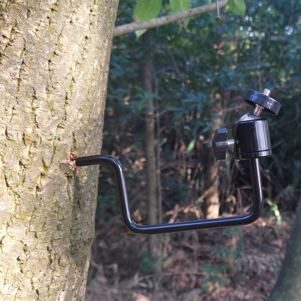 2 supporti girevoli a 360° per il montaggio di fototrappole o pannelli solari sull'albero