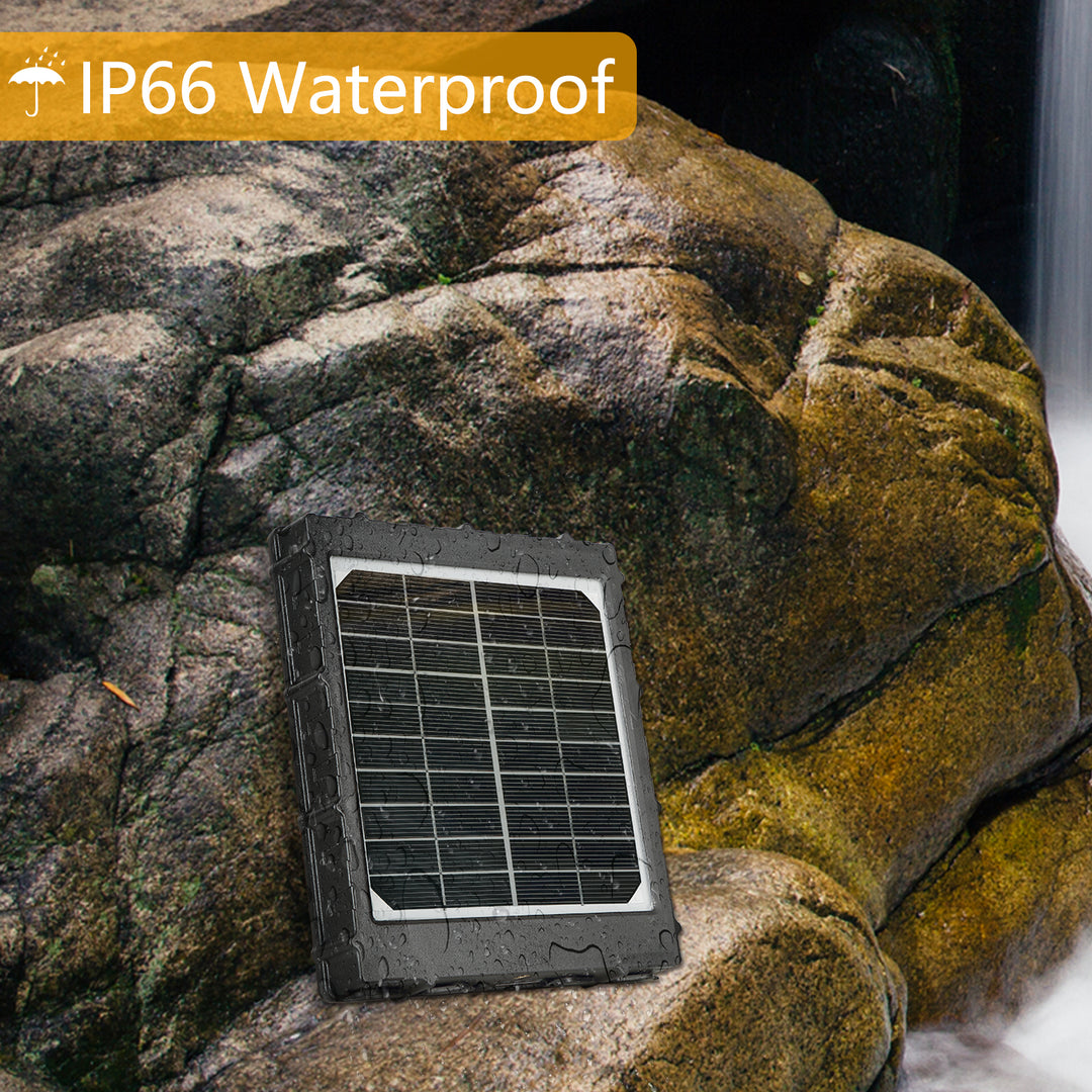 Pannello Solare 3W Per Fotocamera Da Caccia - 8000mAh, IP66 | Ricarica 12V/9V/6V | Impermeabile E Portatile