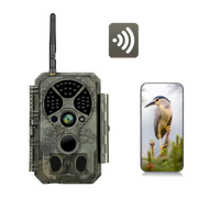 WiFi Bluetooth Fototrappola 32MP 1296P Videotrappola Infrarossi Invisibili 940NM con Visione Notturna fino 100piedi, Attivato dal Movimento 0.1s, ImpermeabileIP66 | A350W Green
