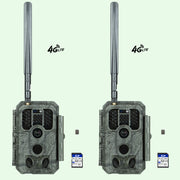 2pcs 4G LTE Fototrappola 48MP 1296P 120° Rilevamento dal Movimento con Scheda SIM e Scheda SD da 32 GB, IP66 Impermeabile | A390G Green
