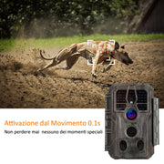 5pcs Telecamere da Caccia 24MP 2304*1296p con Visione Notturna Massimo al 100piedi, Video con Suono, Attivato dal movimento 0.1s, Impermeabile IP66 | A280
