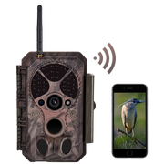 WiFi Bluetooth Fototrappola 32MP 1296P Videotrappola Infrarossi Invisibili 940NM con Visione Notturna fino 100piedi, Attivato dal Movimento 0.1s, ImpermeabileIP66 | A350W Red